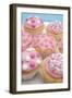 Of Muffin, Icing, Pink, Hearts, Chocolate Beans, Sugar Pearls, Detail, Blur-Nikky-Framed Photographic Print