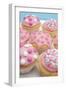 Of Muffin, Icing, Pink, Hearts, Chocolate Beans, Sugar Pearls, Detail, Blur-Nikky-Framed Photographic Print