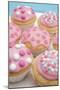Of Muffin, Icing, Pink, Hearts, Chocolate Beans, Sugar Pearls, Detail, Blur-Nikky-Mounted Photographic Print