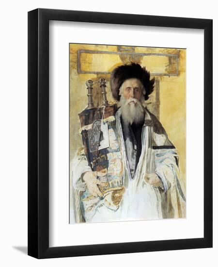 Of the High Priests Tribe-Isidor Kaufmann-Framed Art Print