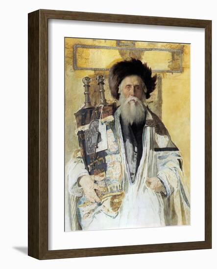 Of the High Priests Tribe-Isidor Kaufmann-Framed Art Print