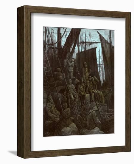 Off Billingsgate by Gustave Doré-Gustave Dore-Framed Giclee Print