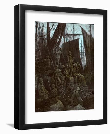 Off Billingsgate by Gustave Doré-Gustave Dore-Framed Giclee Print