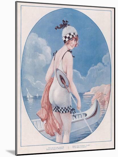 Off for a Paddle-Maurice Milliere-Mounted Art Print