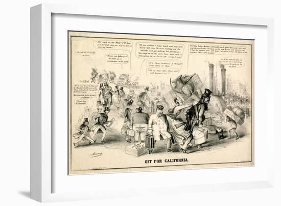 Off for California, 1849-Manning-Framed Giclee Print