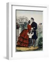 Off For the War-Currier & Ives-Framed Giclee Print