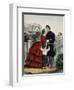 Off For the War-Currier & Ives-Framed Giclee Print