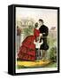 Off for the War-Currier & Ives-Framed Stretched Canvas