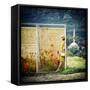 Off-line-null-Framed Stretched Canvas