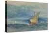 Off Lowestoft: Fresh Breeze, 1833 (W/C on Paper)-John Sell Cotman-Stretched Canvas