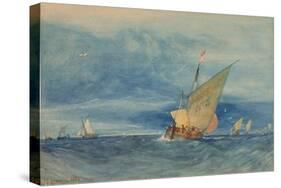 Off Lowestoft: Fresh Breeze, 1833 (W/C on Paper)-John Sell Cotman-Stretched Canvas