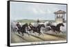 Off on the First Score-Currier & Ives-Framed Stretched Canvas