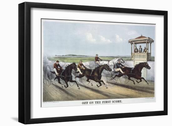 Off on the First Score-Currier & Ives-Framed Premium Giclee Print