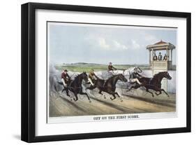 Off on the First Score-Currier & Ives-Framed Premium Giclee Print