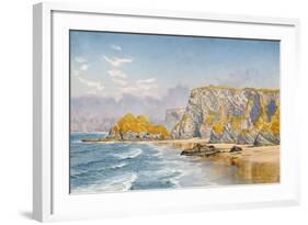 Off the Coast of Guernsey-John Brett-Framed Giclee Print