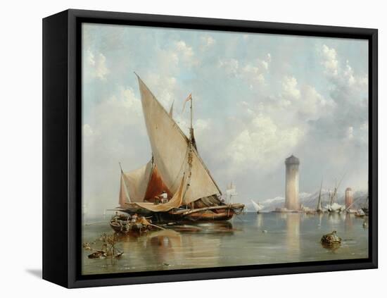 Off the Coast of Leghorn, 1848-Edward William Cooke-Framed Stretched Canvas