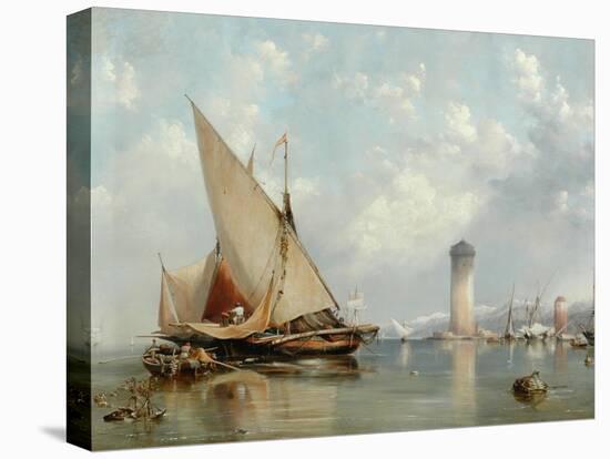 Off the Coast of Leghorn, 1848-Edward William Cooke-Stretched Canvas