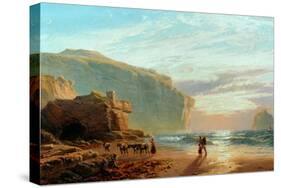 Off the Cornish Coast (Trebariwith Strand), 1877-78-John Mogford-Stretched Canvas