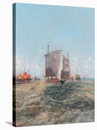 Off The Dutch Coast, 1896-Thomas Bush Hardy-Stretched Canvas