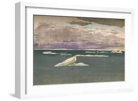 'Off the Edge of the Ice - Gathering Storm, 14th September 1893, (1897)-Fridtjof Nansen-Framed Giclee Print