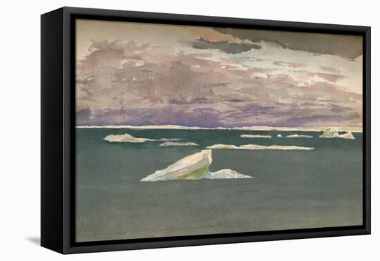 'Off the Edge of the Ice - Gathering Storm, 14th September 1893, (1897)-Fridtjof Nansen-Framed Stretched Canvas