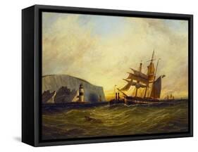 Off the Needles, Isle of Wight-George Gregory-Framed Stretched Canvas