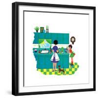 Off to a Good Start - Jack & Jill-Audrey Walters-Framed Giclee Print