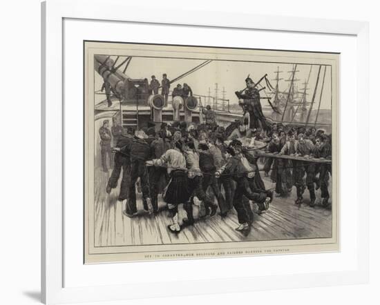 Off to Ashantee, Our Soldiers and Sailors Manning the Capstan-William Small-Framed Giclee Print