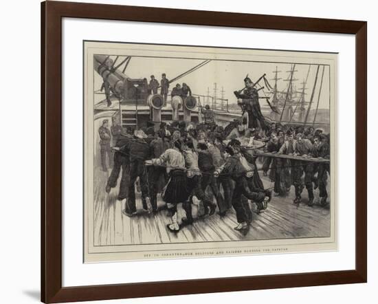 Off to Ashantee, Our Soldiers and Sailors Manning the Capstan-William Small-Framed Giclee Print