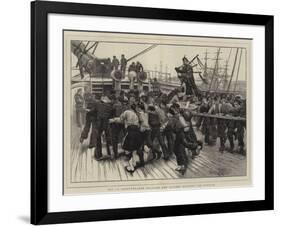 Off to Ashantee, Our Soldiers and Sailors Manning the Capstan-William Small-Framed Giclee Print