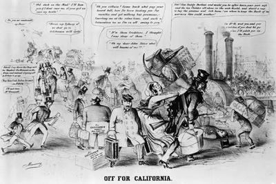 Off to California, Gold Fever. Giclee Print | AllPosters.com