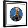 Off to Fish on a Bike-Norman Rockwell-Framed Giclee Print