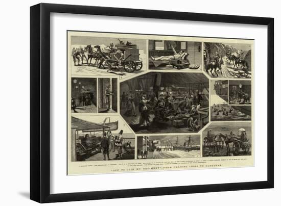 Off to Join My Regiment, from Charing Cross to Candahar-null-Framed Giclee Print