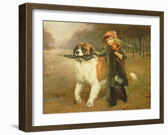 Off to School, 1883-Charles Burton-Framed Giclee Print