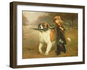 Off to School, 1883-Charles Burton-Framed Giclee Print