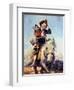 Off to School (or Boy and Girl on Horse)-Norman Rockwell-Framed Premium Giclee Print