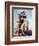 Off to School (or Boy and Girl on Horse)-Norman Rockwell-Framed Giclee Print