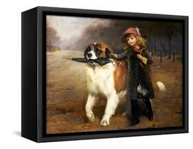 Off to School-Charles Burton Barber-Framed Stretched Canvas