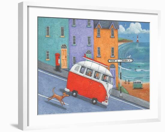 Off to the Beach-Peter Adderley-Framed Art Print