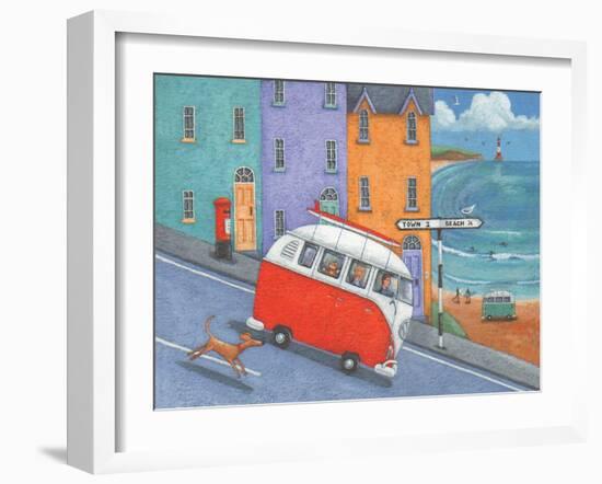 Off to the Beach-Peter Adderley-Framed Art Print