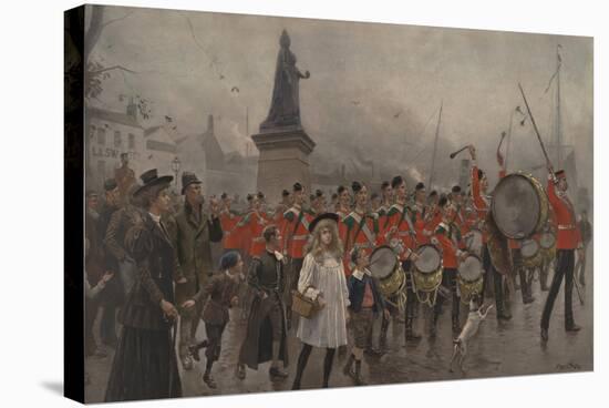 Off to the Front - Yorkshire Regiment, 1899-Maurice Henri Orange-Stretched Canvas