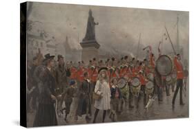 Off to the Front - Yorkshire Regiment, 1899-Maurice Henri Orange-Stretched Canvas