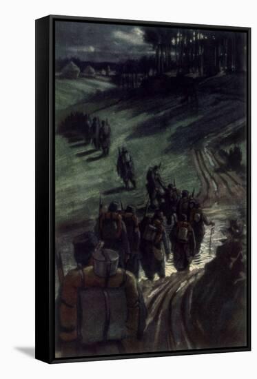 Off to the Trenches, 1915-Michel-Framed Stretched Canvas