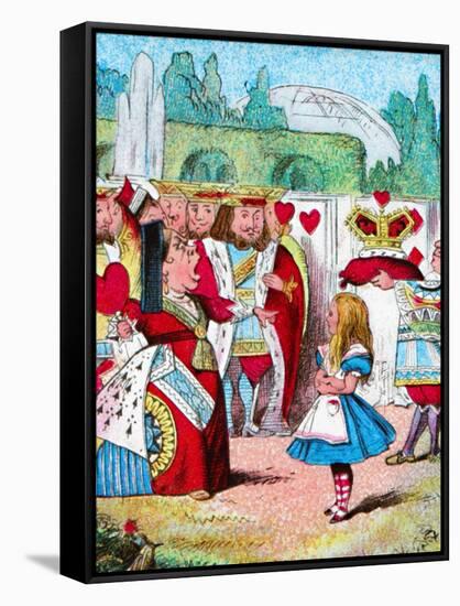 'Off with her head! Alice and her Red Queen', c1910-John Tenniel-Framed Stretched Canvas