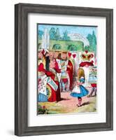 'Off with her head! Alice and her Red Queen', c1910-John Tenniel-Framed Giclee Print