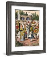 'Off with her head! Alice and the Red Queen', 1889-John Tenniel-Framed Giclee Print