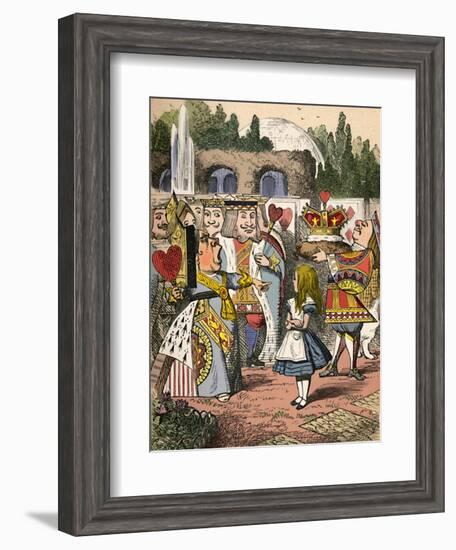 'Off with her head! Alice and the Red Queen', 1889-John Tenniel-Framed Giclee Print