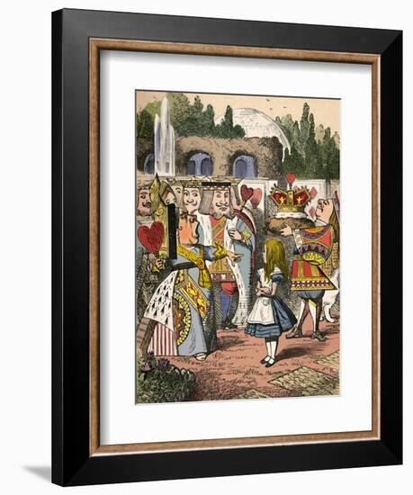 'Off with her head! Alice and the Red Queen', 1889-John Tenniel-Framed Giclee Print