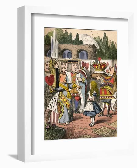 'Off with her head! Alice and the Red Queen', 1889-John Tenniel-Framed Giclee Print