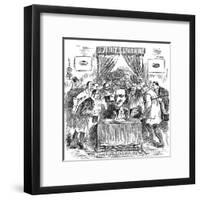 Offenbach, Cartoon-null-Framed Art Print